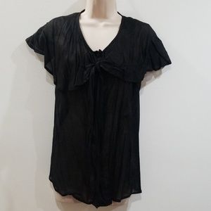 Sorrel women's shear black blouse size medium